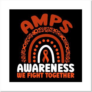 AMPS Awareness Rainbow We Fight Together Posters and Art